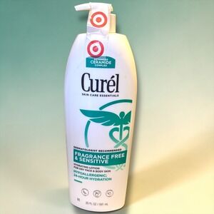 Curel Fragrance Free & Sensitive Hydrating Face & Body Lotion 20oz Pump Bottle